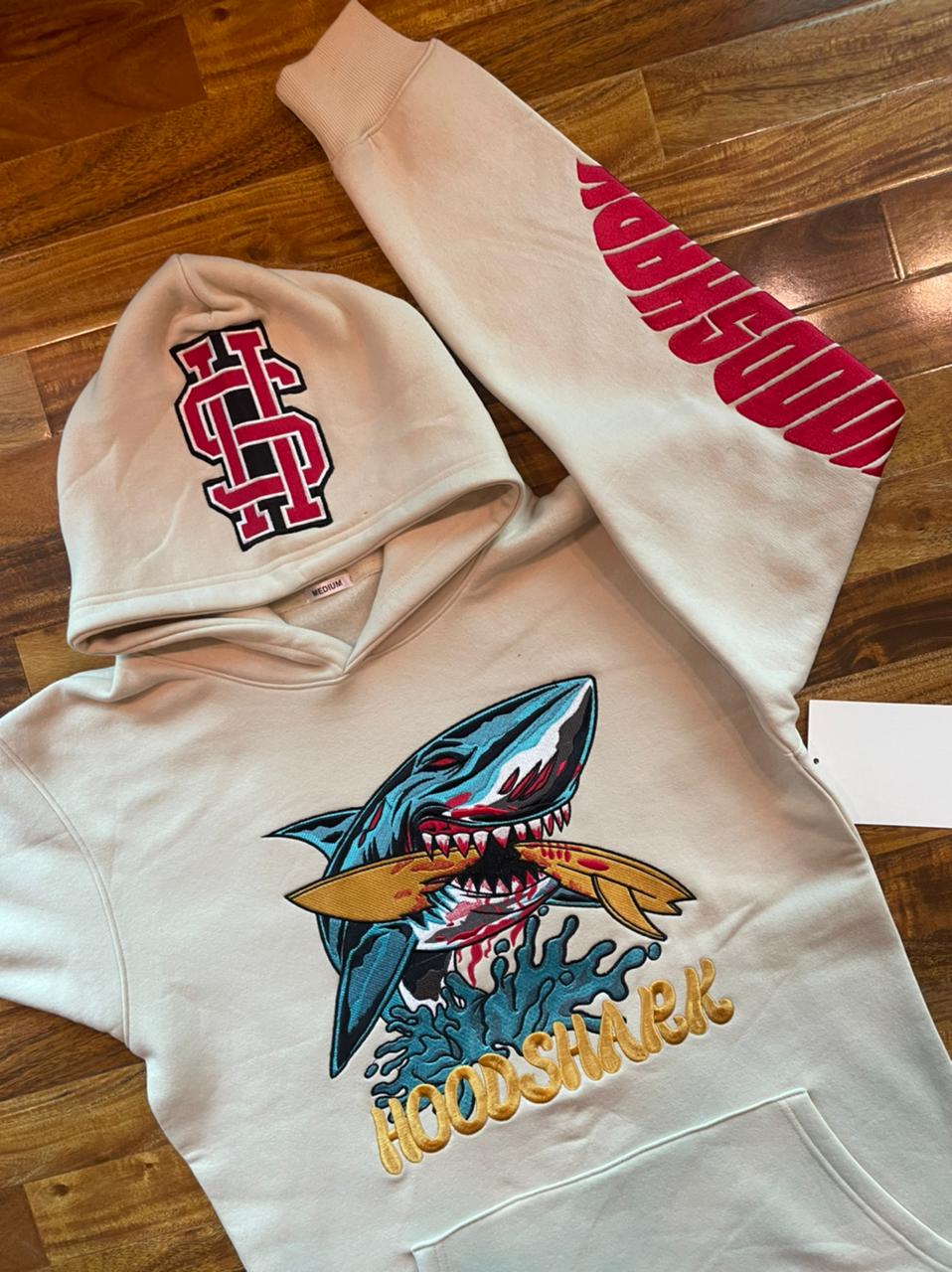 Cream Biggest Shark in the Hood Hoodie