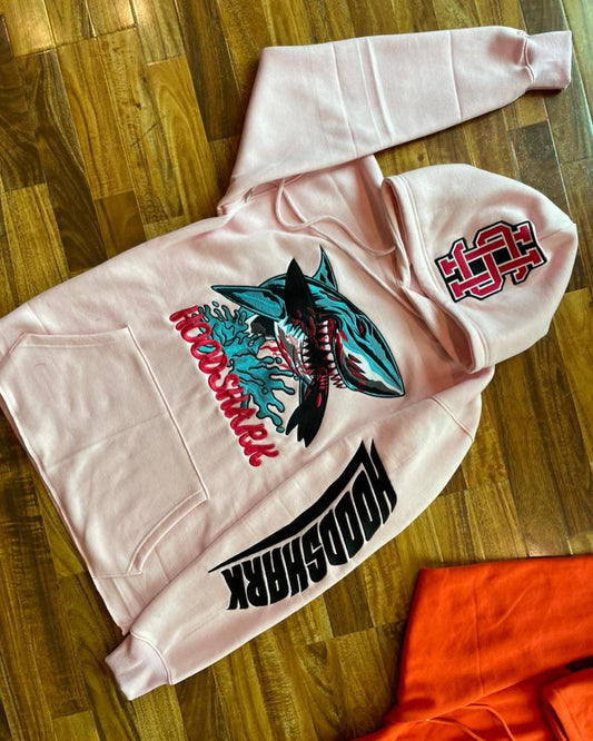 Pink Biggest Shark in the Hood Hoodie